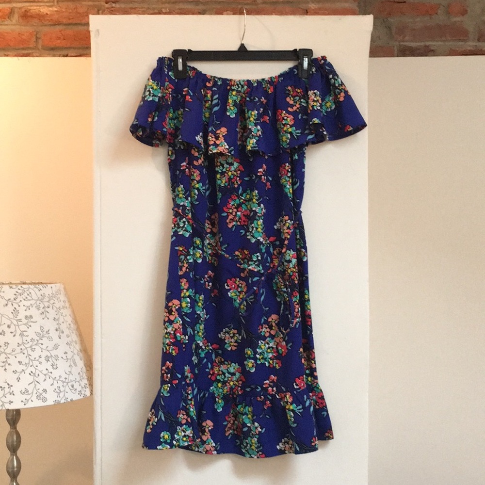 Colorful strapless dress